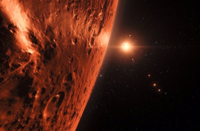 Impresión artística del sistema TRAPPIST 1