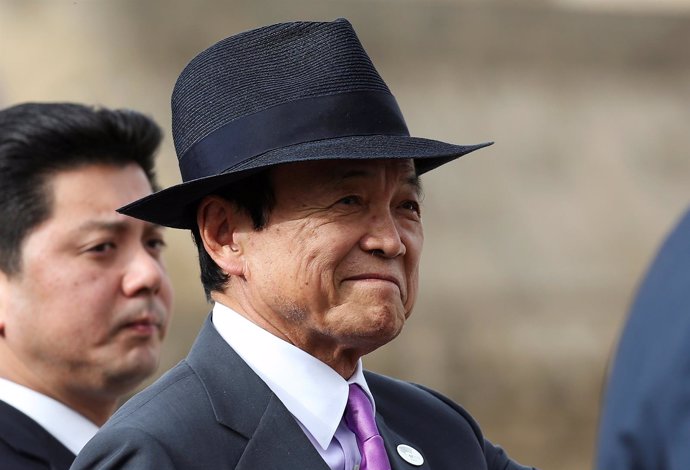 El ministro de Finanzas de Japón, Taro Aso.