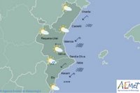El fin de semana comienza con cielos nubosos y lluvias débiles en el sur de Valencia y norte de Alicante