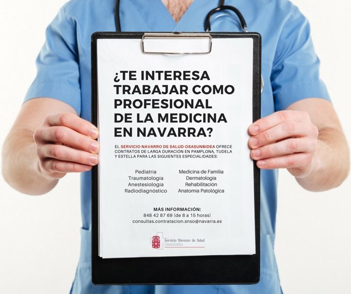 Imagen de la campaña de captación de profesionales de Medicina.