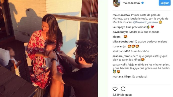 Malena Costa enseña el primer corte de Mariete