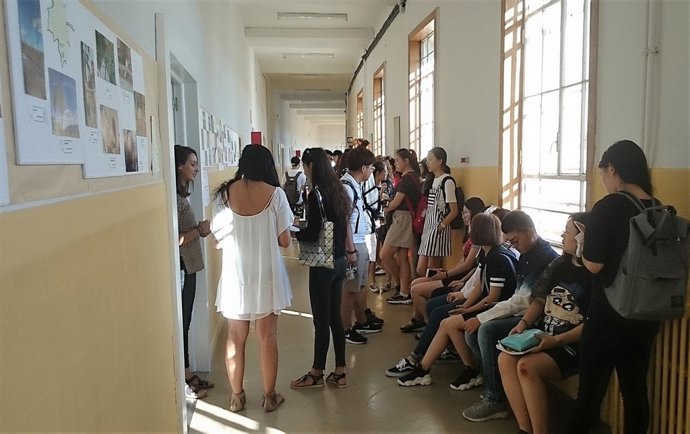 Alumnos chinos, estudiantes de español, en Ávila. 