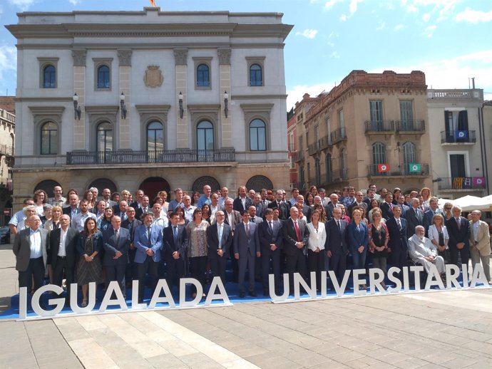 Carles Puigdemont en la creación del Campus Universitario de Igualada