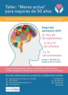 Cartel del taller 'Mente Activa'