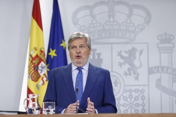 Iñigo Méndez de Vigo en roda de premsa després del Consell de Ministres