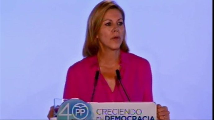 María Dolores de Cospedal en la Interparlamentaria del PP