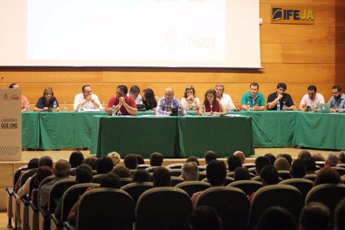 Reunión del Comité Provincial del PSOE de Jaén que ha convocado el congreso.