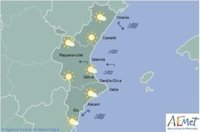 Los cielos estarán poco nubosos en la Comunitat con rachas muy fuertes de viento en el interior norte de Castellón