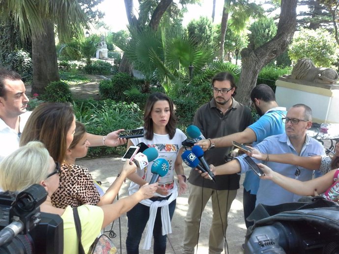 La portavoz de Cs, Inés Arrimadas, en El Puerto de Santa María (Cádiz)