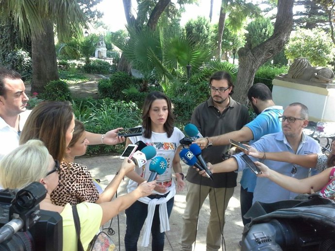 La portaveu de Cs,  Inés Arrimadas, en El Port de Santa María (Cadis)