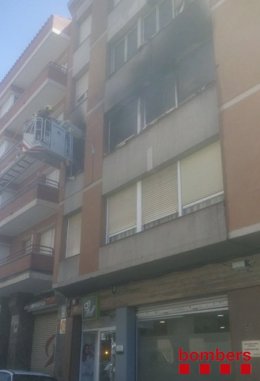 Incendio en una vivienda de Manresa (Barcelona)