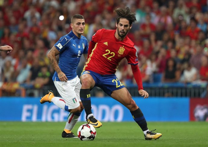 Isco y Verratti en el España - Italia