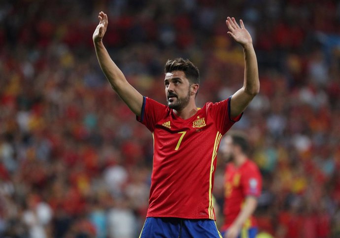 David Villa vuelve a jugar con la selección española