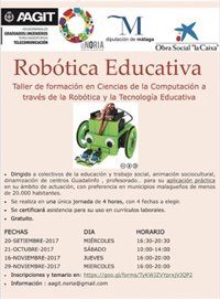 La Noria impartirá talleres formativos de Robótica Educativa y Ciencias de la Computación para adultos