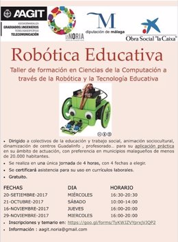 La noria diputación málaga talleres robótica computación