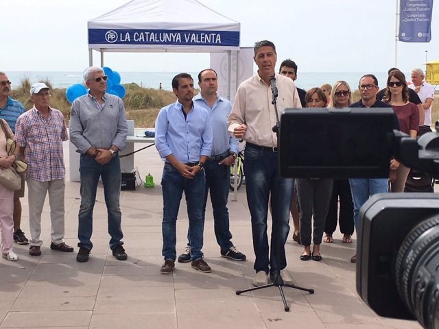 Xavier García Albiol (PP) en un acto en Castelldefels