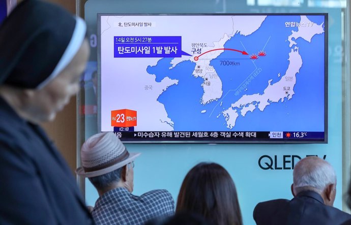 Imagen de archivo del último lanzamiento de un misil balístico norcoreano