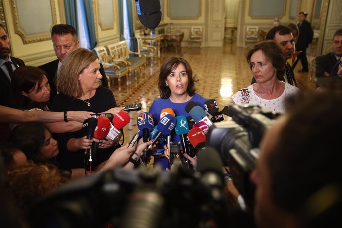 Declaraciones de Soraya Sáenz de Santamaría a los medios