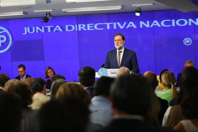 Rajoy interviene ante la Junta Directiva Nacional del PP