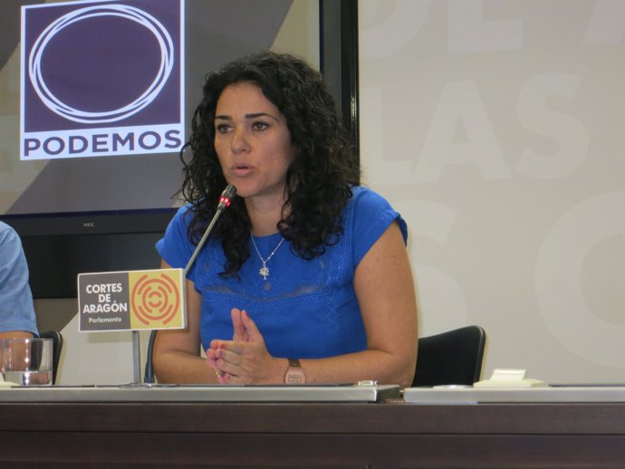 La diputada autonómica de Podemos Aragón Erika Sanz.              