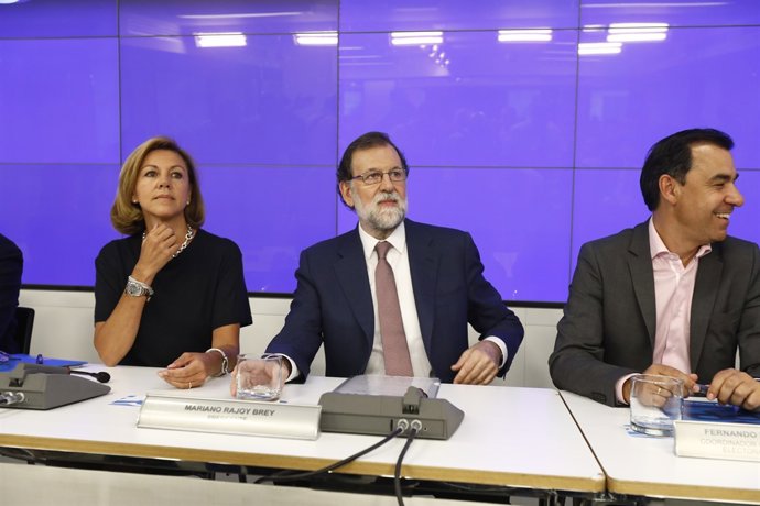 Rajoy, Cospedal y Fernando Martínez Maillo en la Junta Directiva Nacional