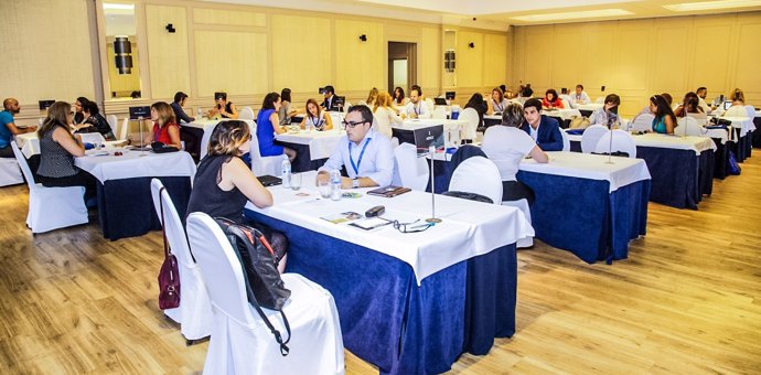 Imagen de la sesión del trabajo del Iberian MICE Forums que acoge la Región