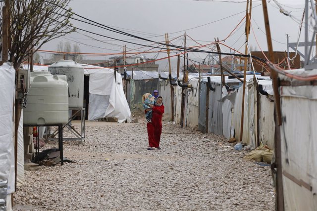 Campo de refugiados sirios en el valle de la Becá