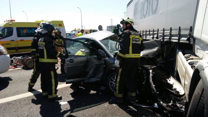 Accidente mortal en la carretera N-122, en Magallón (Zaragoza)