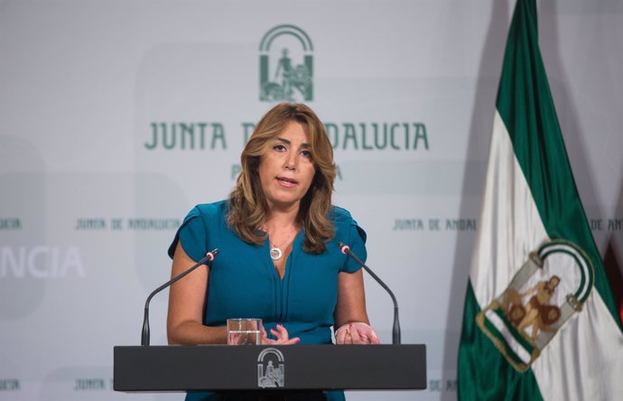 Susana Díaz, en rueda de prensa tras la reunión del Consejo de Gobierno