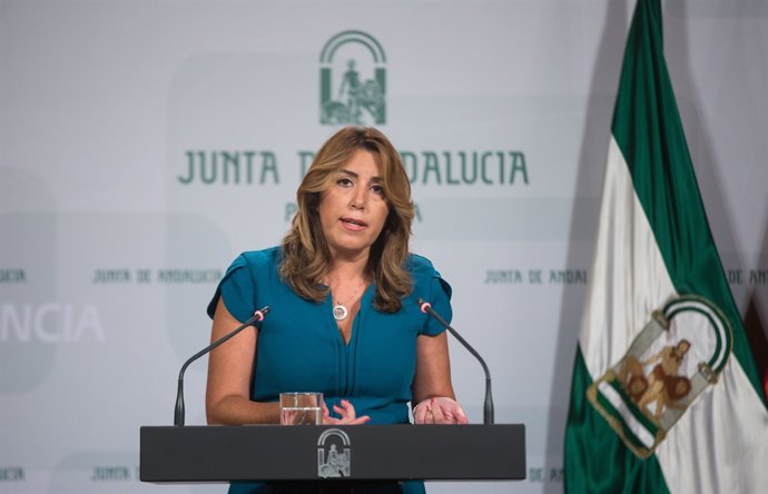 Susana Díaz, en roda de premsa després de la reunió del Consell de Govern