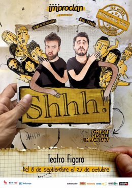 Cartel de la obra 'Shhh!' que se estrena en el Teatro Fígaro