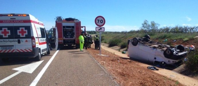 Accidente de tráfico en Villafranca de los Barros