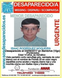 Buscan a un menor de 14 años desaparecido desde el domingo en Vigo