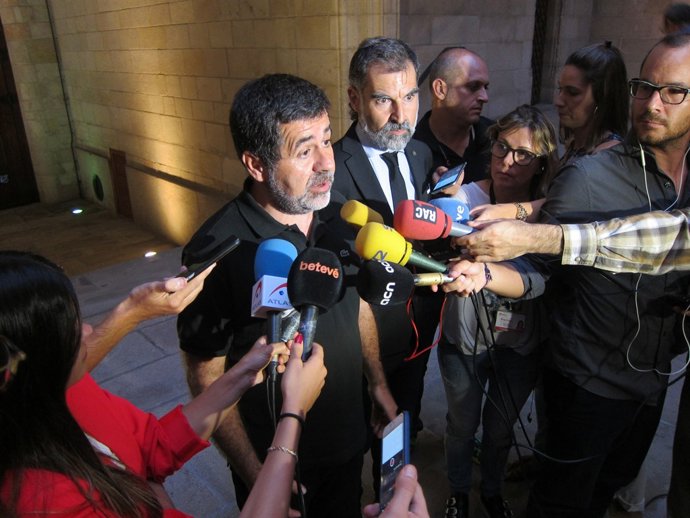 Jordi Sánchez (ANC) i Jordi Cuixart (Òmnium)                          