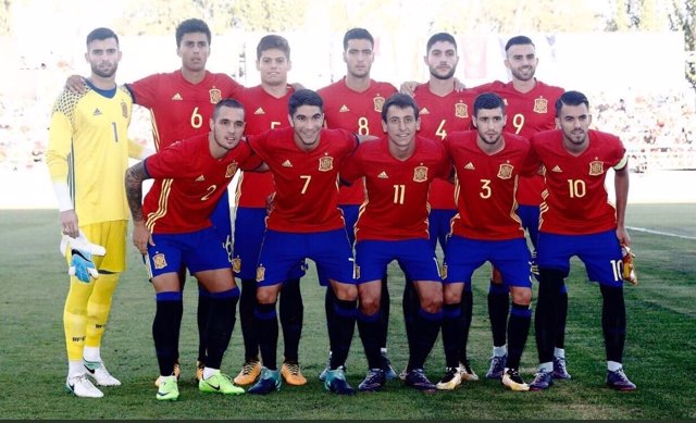 La selección española Sub-21 en un amistoso en Toledo