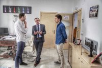 Miguel Ángel Gallardo visita Zalamea de la Serena en el marco de su recorrido por la provincia