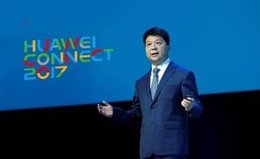 Guo Ping, CEO rotatorio de Huawei, en el Huawei Connect