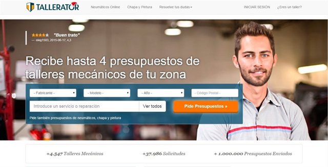 Tallerator, página web