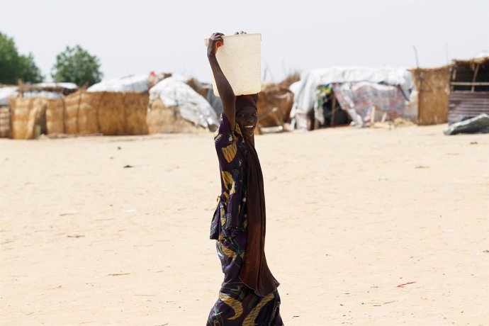 Campamento de desplazados a las afueras de Maiduguri