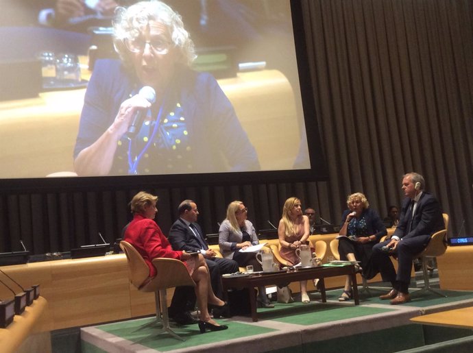 Manuela Carmena, en la sede de la ONU