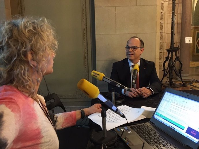 El conseller de Presidencia, Jordi Turull, en Catalunya Ràdio