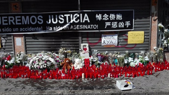 Tienda china del niño muerto en Usera