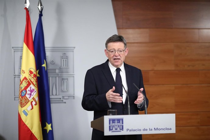 Rueda de prensa de Ximo Puig en Moncloa tras reunirse con Rajoy