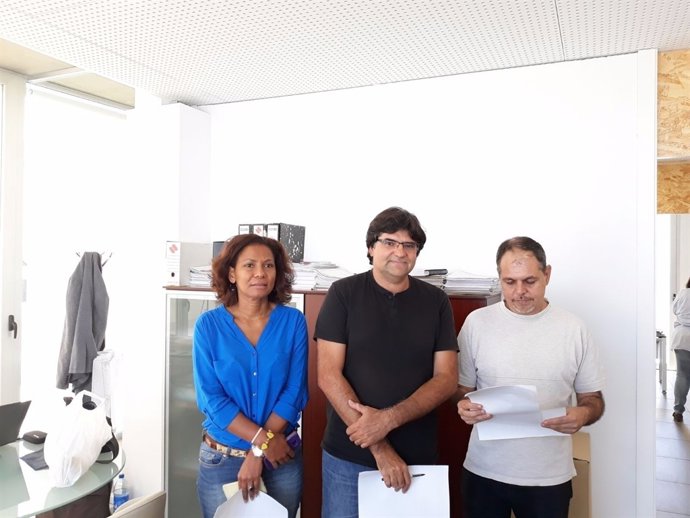 De izq a dcha: Angulo, Pavón y Domínguez, este jueves