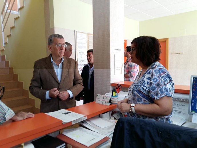 Celaya en el centro de salud de Santa Eulalia.