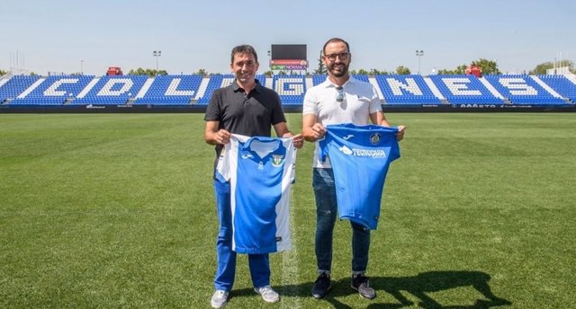 Asier Garitano y José Bordalás en la previa del derbi Leganés-Getafe