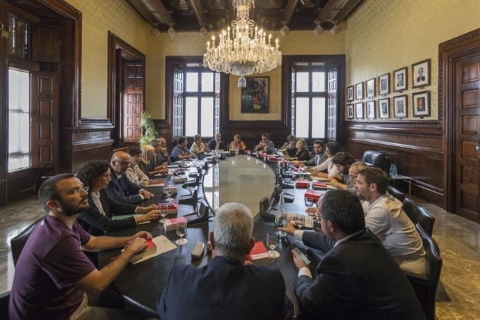 Reunió de la Taula i de la Junta de Portaveu del Parlament de Catalunya