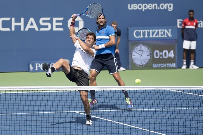 Feliciano López y Marc López en las semifinales del US Open 2017