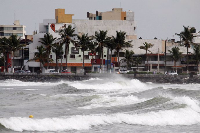 Huracán Katia a su paso por Veracruz