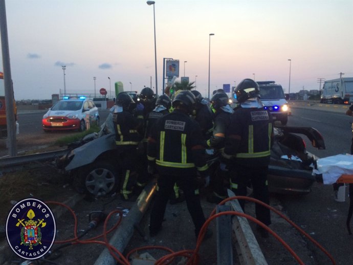 Accidente en la RM-12 de La Manga